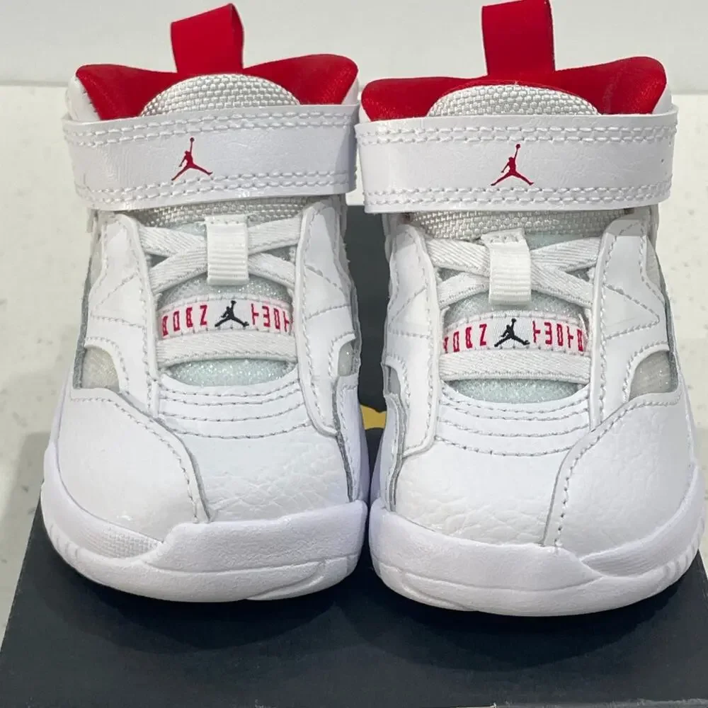 NEW Air Jordan Jumpman Two Trey 4C Toddler White/Red (DQ8433 160)